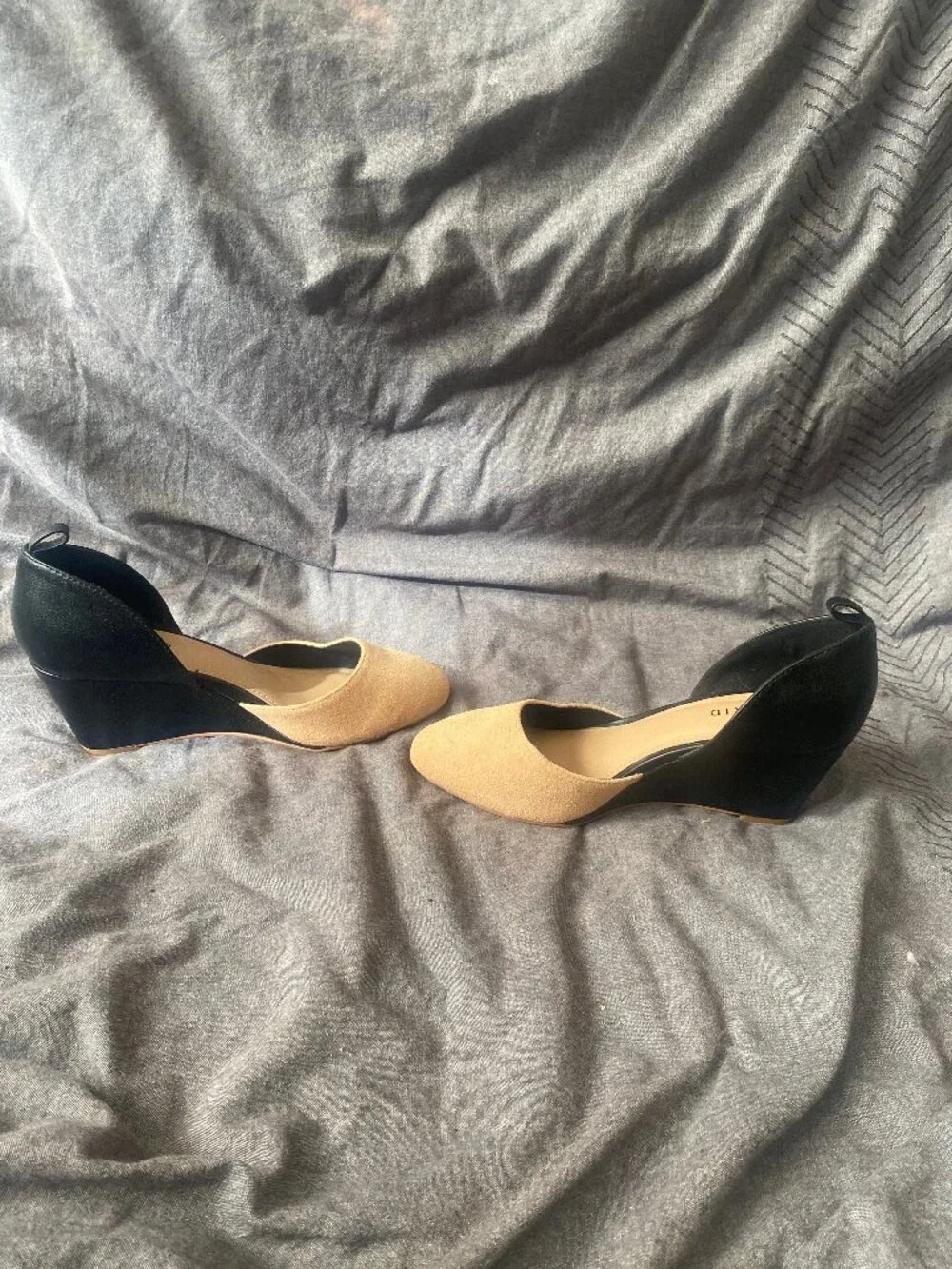 Torrid Blush And Black D'Orsay Wedge Heels
